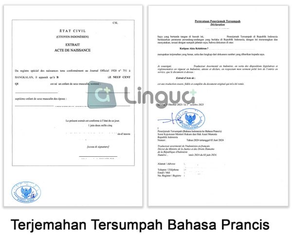 Terjemahan Resmi Bahasa Prancis